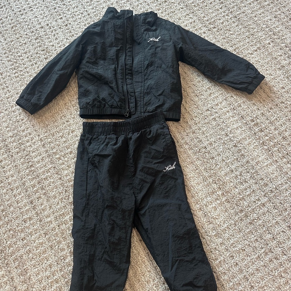 Kith Kids Black Wind Breaker Set
